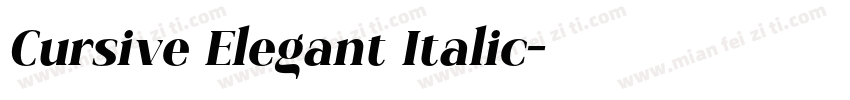 Cursive Elegant Italic字体转换